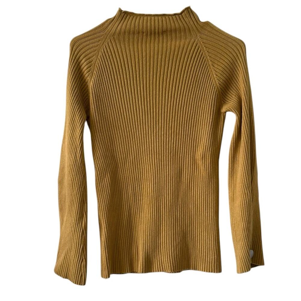 Aly Daly Tan Ribbed Stretch Knit Sweater Women’s (Approx. Size Small)